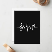 Muziek pulse Notes Clef Frequency Wave Sound Notitiekaartje (Voorkant / Achterkant in situ)