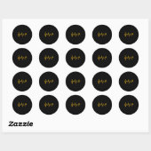 Muziek pulse Notes Clef Frequency Wave Sound Ronde Sticker (Vel)