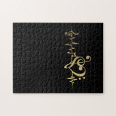 Muziek pulse Notes Clef Heartbeat Legpuzzel (Horizontaal)