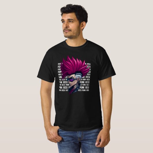 Muziek Punk Rock and Roll New Wave Rocker Band Gig T-shirt (Voorkant volledig)