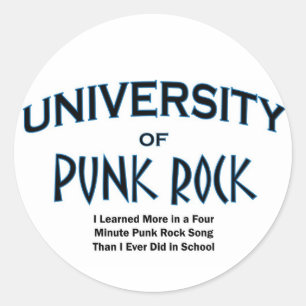 muziek-punk rock ronde sticker