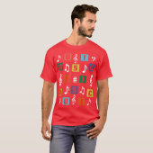 Muziek Puzzel Stukken vriend T-shirt (Voorkant volledig)