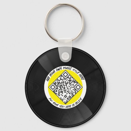  Muziek QR Code LP Vinyl | SLEUTELHANGER (Achterkant)