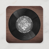  Muziek QR Code LP Vinyl | Vierkante Visitekaartje (Voorkant)