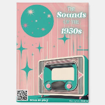 Muziek QR Code Magneet Dementie Cadeau Jaren 50
