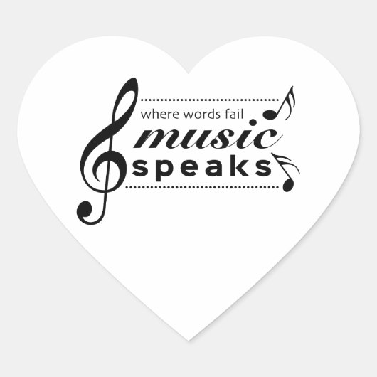 Muziek Quote Sticker l Muziek Spreekt (Voorkant)