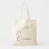 Muziek Rainbow Aangepaste tas (Voorkant)