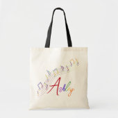 Muziek Rainbow gepersonaliseerde tas (Voorkant)