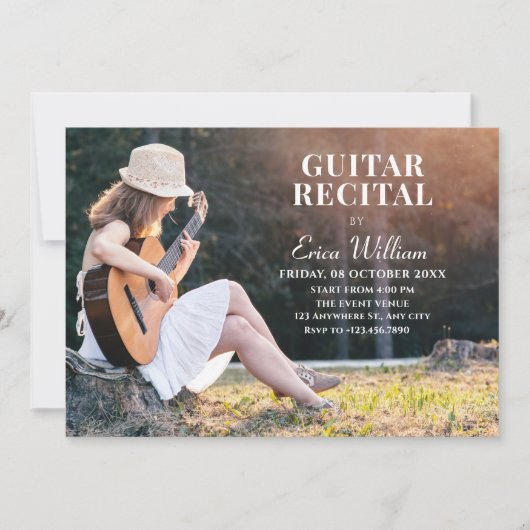 MUZIEK RECITAL FOTO KAART (Voorkant)