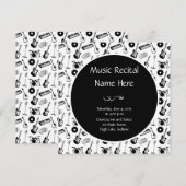 Muziek recital uitnodiging (Voorkant / Achterkant)