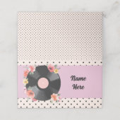 Muziek Record Bruiloft Bloemen jaren 1950 Naam Kaa Plaatskaartje (Buitenkant ongevouwen)