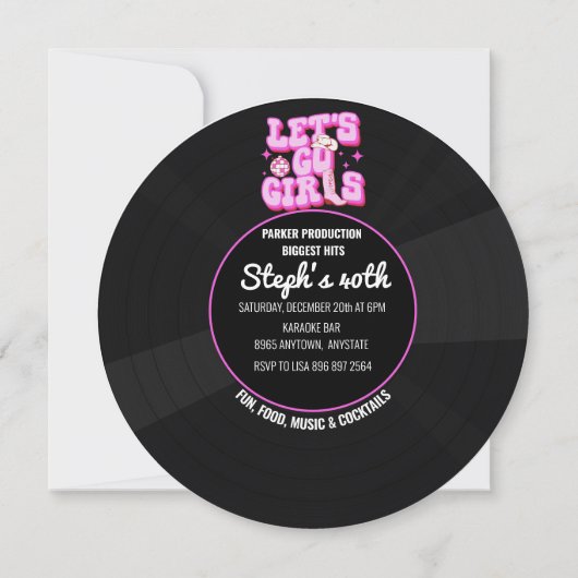 Muziek Record | Leuke Muziek | Boho Westers Kaart (Voorkant)