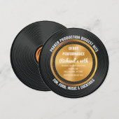 Muziek Record | Leuke Muziek Feest Kaart (Voorkant / Achterkant)