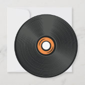 Muziek Record | Leuke Muziek Feestje Kaart (Achterkant)