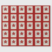 Muziek Red Star Aangepast Cadeaupapier (Vlak)