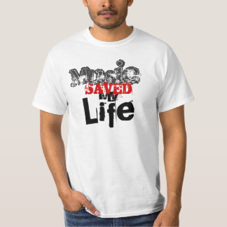 Muziek redde mijn leven - Gepersonaliseerd T-shirt