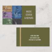 Muziek repareren, Visitekaartje instrument (Voorkant / Achterkant)