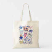 Muziek Retro Adventure Time Funny Graphic Gift Tote Bag (Achterkant)