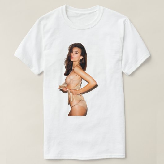 Muziek -  retro Emily Ratajkowski schrijft voor Mu T-shirt (Design voorkant)