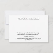 Muziek Retro Vinyl Record bruiloft opslaan Datum RSVP Kaartje (Achterkant)