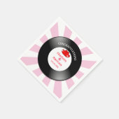 Muziek Retro Vinyl Record bruiloft Servet (Hoek)