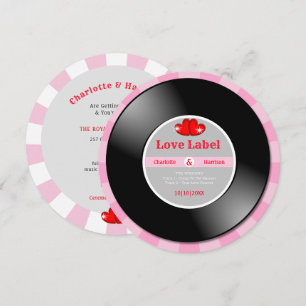 Muziek Retro Vinyl Record Weddenschap Kaart
