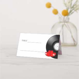 Muziek Retro Vinyl Record Wedding Fun Plaatskaartje