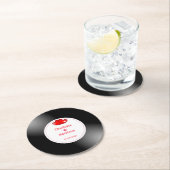 Muziek Retro Vinyl Record Wedding Ronde Kartonnen Onderzetter (Insitu)