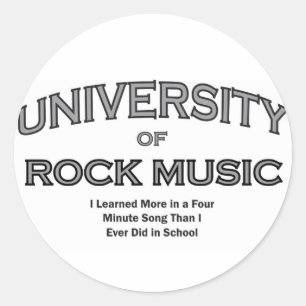 MUZIEK-ROCK MUZIEK RONDE STICKER