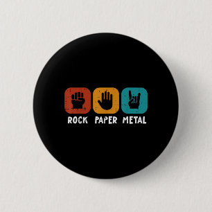 Muziek Rocker Rock Papier Metaal Retro Punk Mannen Ronde Button 5,7 Cm