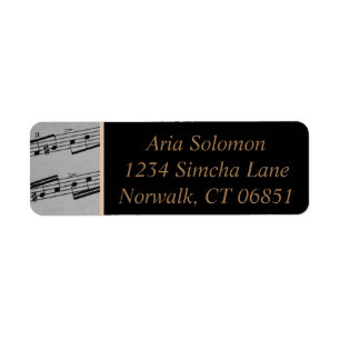 Muziek Romance Return Address Labels