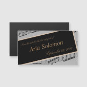 Muziek Romance Save the Date Magnet Kaart (Voorkant / Achterkant)