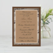 Muziek Romance uitnodiging (Staand voorkant)