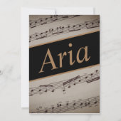 Muziek Romance uitnodiging (Achterkant)