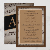 Muziek Romance uitnodiging (Voorkant / Achterkant)