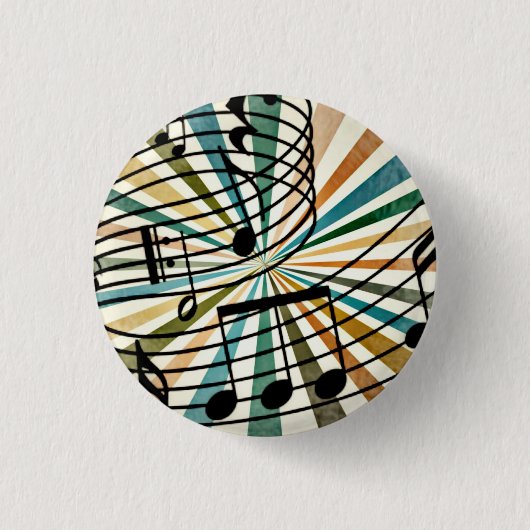 Muziek Ronde Button 3,2 Cm (Voorkant)