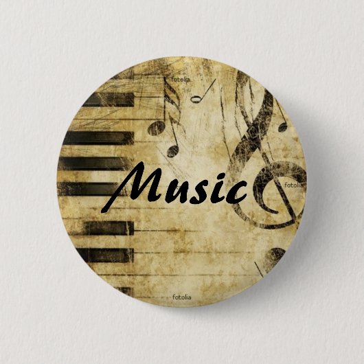 Muziek Ronde Button 5,7 Cm (Voorkant)