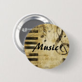Muziek Ronde Button 5,7 Cm (Voorkant /achterkant)