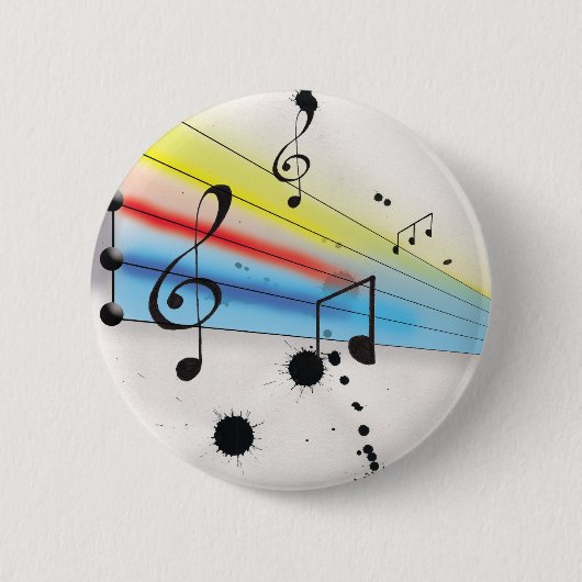 Muziek Ronde Button 5,7 Cm (Voorkant)