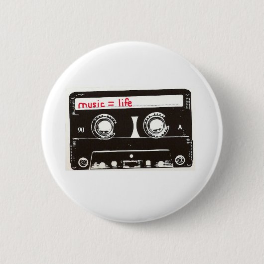 muziek ronde button 5,7 cm (Voorkant)