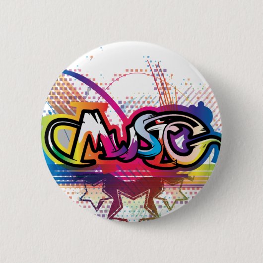 Muziek Ronde Button 5,7 Cm (Voorkant)