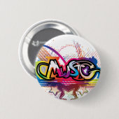 Muziek Ronde Button 5,7 Cm (Voorkant /achterkant)
