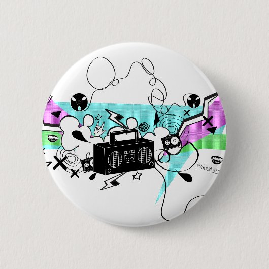 Muziek Ronde Button 5,7 Cm (Voorkant)
