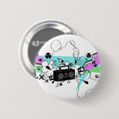 Muziek Ronde Button 5,7 Cm (Voorkant /achterkant)