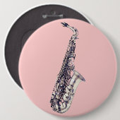 muziek ronde button 6,0 cm (Voorkant /achterkant)