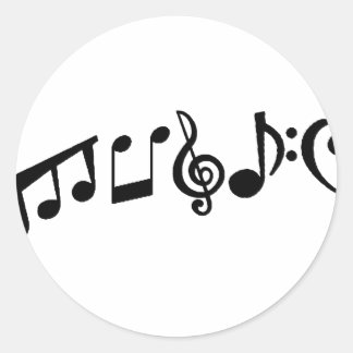 Muziek Ronde Sticker