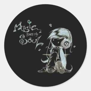 muziek ronde sticker