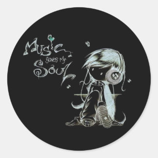 muziek ronde sticker