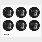 muziek ronde sticker (Vel)