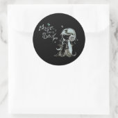 muziek ronde sticker (Tas)